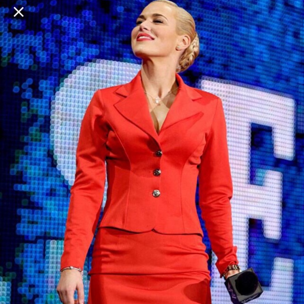 Custom red suit